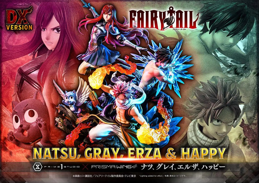 NATSU, GRAY, ERZA AND HAPPY (Deluxe Version) TV animation FAIRY TAIL – Prime1Studio – ActionFigure Brasil