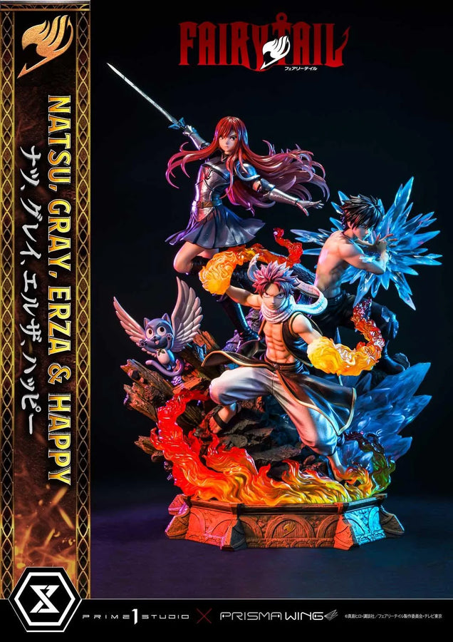 NATSU, GRAY, ERZA AND HAPPY (Deluxe Version) TV animation FAIRY TAIL – Prime1Studio – ActionFigure Brasil
