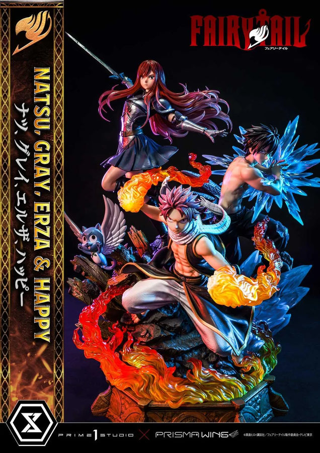 NATSU, GRAY, ERZA AND HAPPY (Deluxe Version) TV animation FAIRY TAIL – Prime1Studio – ActionFigure Brasil