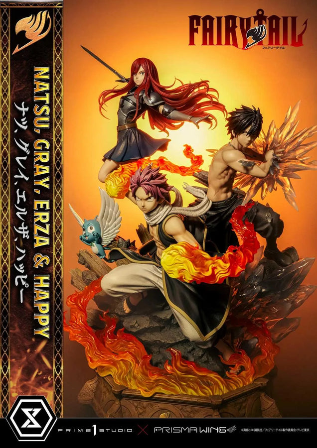 NATSU, GRAY, ERZA AND HAPPY (Regular Version) TV animation FAIRY TAIL – Prime1Studio – ActionFigure Brasil