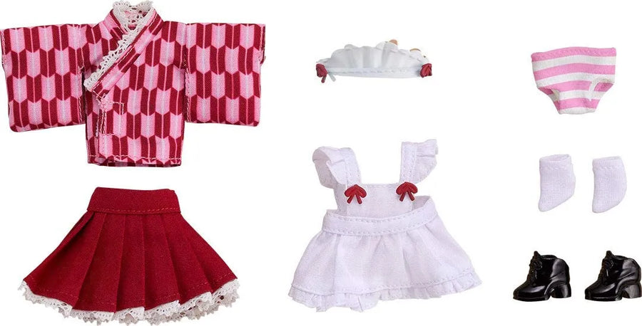 Nendoroid Doll: Outfit Set - Japanese-Style Maid - Pink (Good Smile Company)ㅤ – Good Smile Company – ActionFigureBrasil