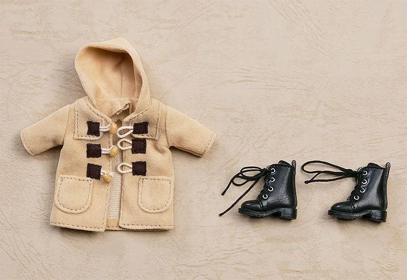 Nendoroid Doll Warm Clothing Set: Boots & Duffle Coat (Beige)ㅤ – Good Smile Company – ActionFigureBrasil