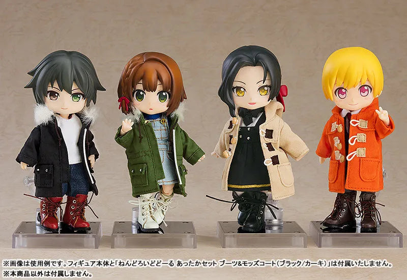 Nendoroid Doll Warm Clothing Set: Boots & Duffle Coat (Beige)ㅤ – Good Smile Company – ActionFigureBrasil