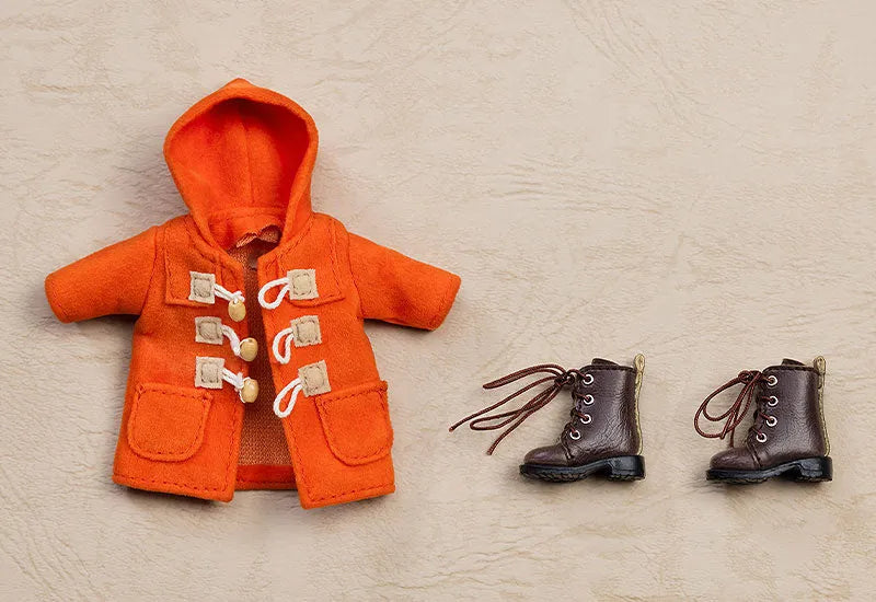 Nendoroid Doll Warm Clothing Set: Boots & Duffle Coat (Orange)ㅤ – Good Smile Company – ActionFigureBrasil
