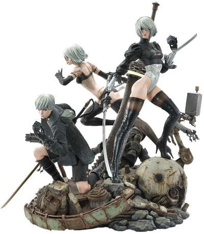 NieR: Automata - Pod 042 - Pod 153 - YoRHa No. 2 Type B - YoRHa No. 9 Type S - YoRHa Type A No.2 - Square Enix Masterline SEM-01DX - 1/4 - Deluxe version (Prime 1 Studio)ㅤ – Prime 1 Studio – ActionFigureBrasil