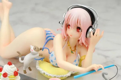 Nitro Super Sonic - Sonico - Sweets & Bikini ver. (Arcadia)ㅤ – Arcadia – ActionFigureBrasil — com base expositora