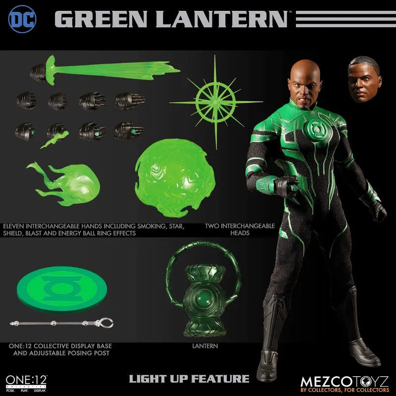 ONE:12 Collective / DC Comics: Green Lantern John Stewart 1/12 Action Figure(Provisional Pre-order)ㅤ – Mezco – ActionFigureBrasil