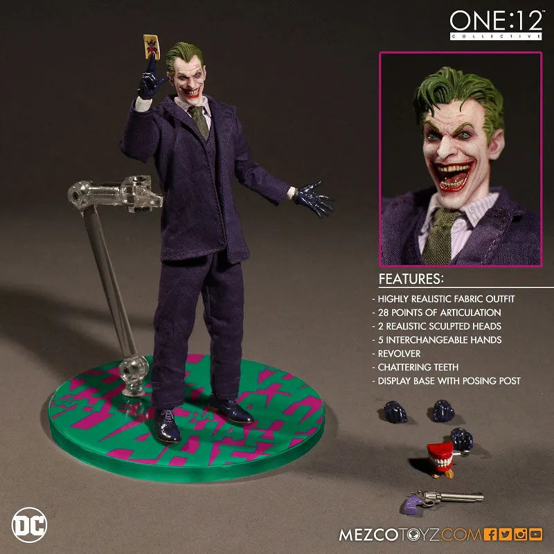 ONE:12 Collective - DC Comics: Joker 1/12 Action Figureㅤ – Mezco – ActionFigureBrasil