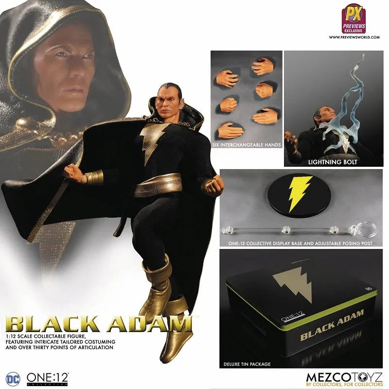 ONE:12 Collective - DC Comics: Preview Limited Black Adam 1/12 Action Figureㅤ – Mezco – ActionFigureBrasil