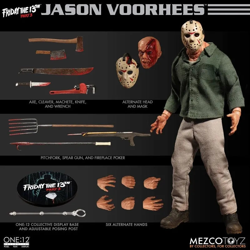 ONE:12 Collective - Friday the 13th PART3: Jason Voorhees 1/12 Action Figure(Provisional Pre-order)ㅤ – Mezco – ActionFigureBrasil