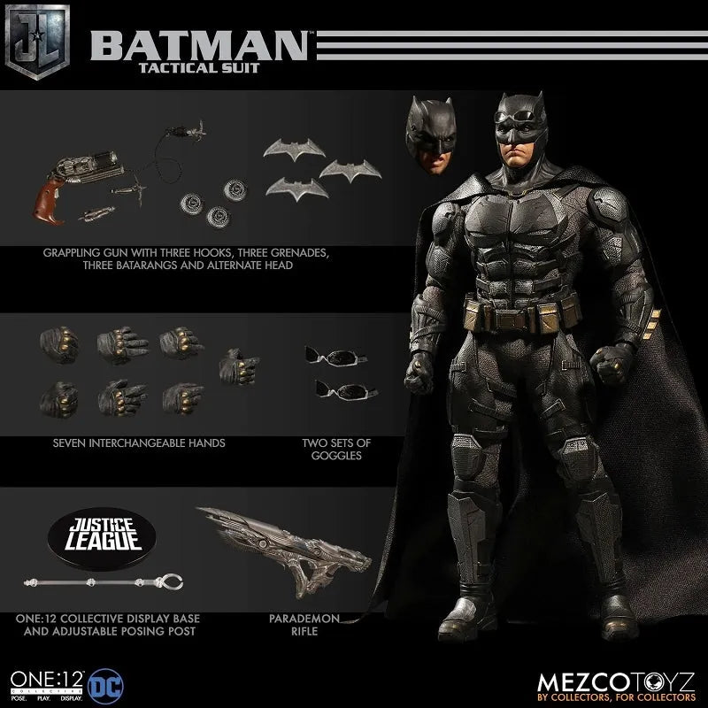 ONE:12 Collective - Justice League: Tactical Suit Batman 1/12 Action Figureㅤ – Mezco – ActionFigureBrasil