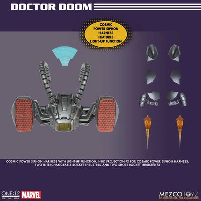 ONE:12 Collective / Marvel Comics: Dr. Doom 1/12 Action Figureㅤ – Mezco – ActionFigureBrasil — com base expositora
