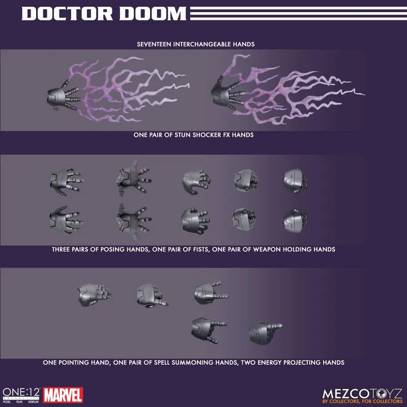 ONE:12 Collective / Marvel Comics: Dr. Doom 1/12 Action Figureㅤ – Mezco – ActionFigureBrasil