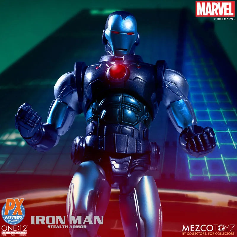 ONE:12 Collective / Marvel Comics: Preview Exclusive Stealth Iron Man 1/12 Action Figureㅤ – Mezco – ActionFigureBrasil
