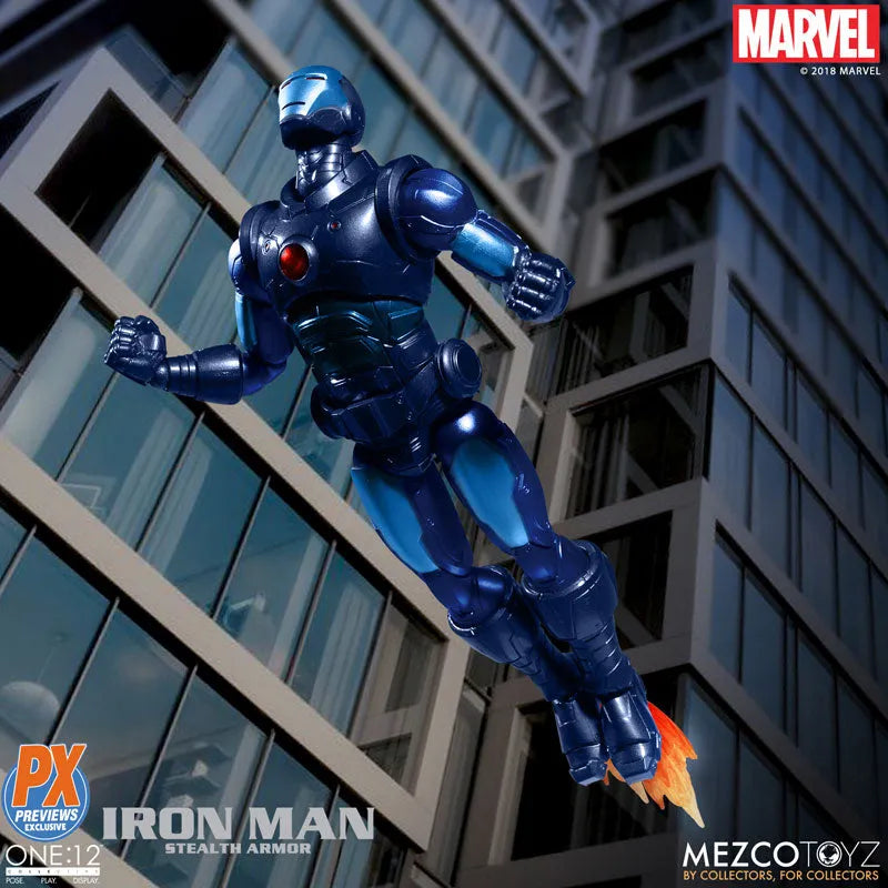 ONE:12 Collective / Marvel Comics: Preview Exclusive Stealth Iron Man 1/12 Action Figureㅤ – Mezco – ActionFigureBrasil