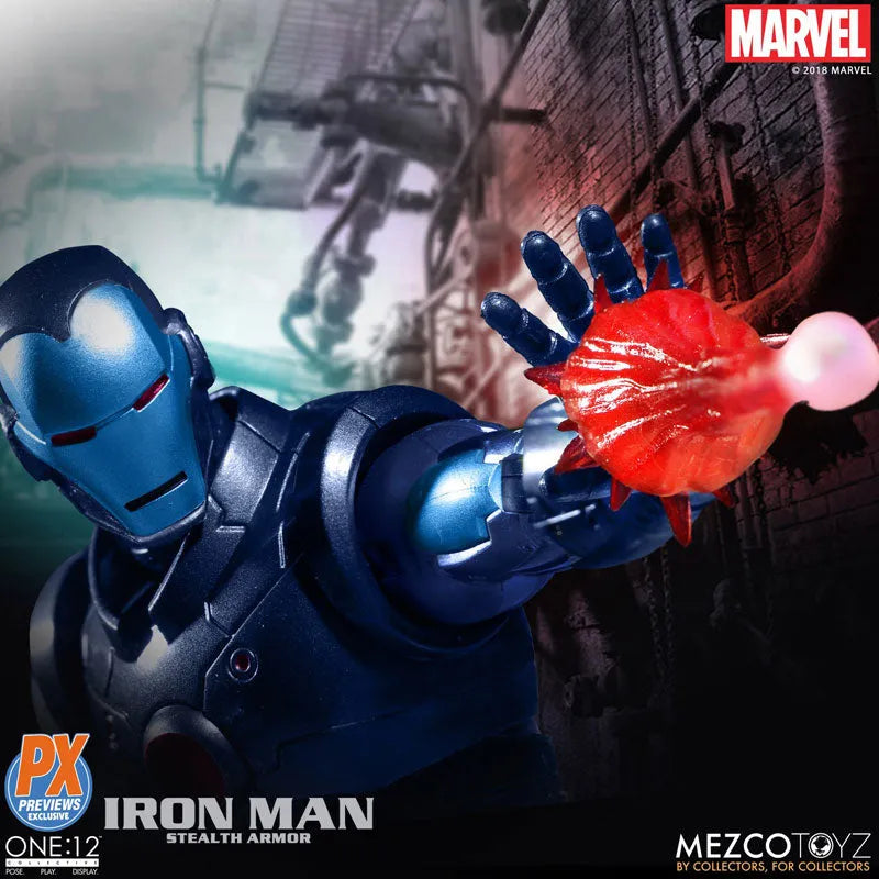 ONE:12 Collective / Marvel Comics: Preview Exclusive Stealth Iron Man 1/12 Action Figureㅤ – Mezco – ActionFigureBrasil