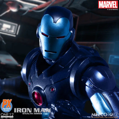 ONE:12 Collective / Marvel Comics: Preview Exclusive Stealth Iron Man 1/12 Action Figureㅤ – Mezco – ActionFigureBrasil — ambientada