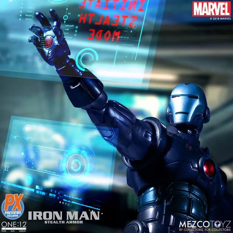 ONE:12 Collective / Marvel Comics: Preview Exclusive Stealth Iron Man 1/12 Action Figureㅤ – Mezco – ActionFigureBrasil
