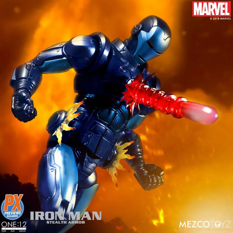 ONE:12 Collective / Marvel Comics: Preview Exclusive Stealth Iron Man 1/12 Action Figureㅤ – Mezco – ActionFigureBrasil