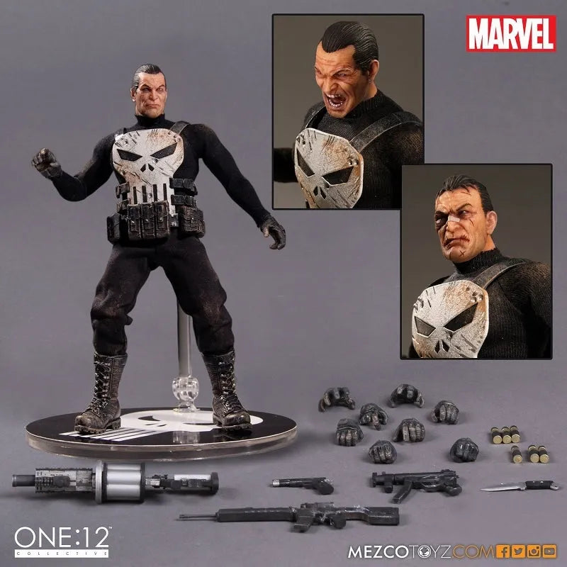 ONE:12 Collective Marvel Universe Punisher 1/12 Action Figureㅤ – Mezco – ActionFigureBrasil