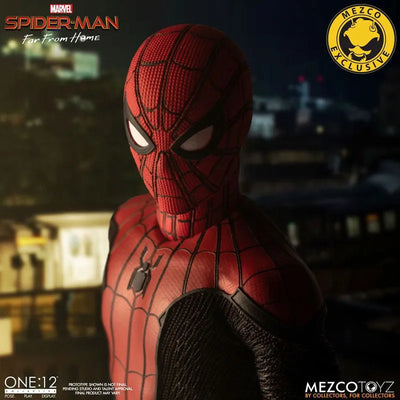 ONE:12 Collective / Spider-Man: Far From Home: Spider-Man 1/12 Action Figure DLX verㅤ – Mezco – ActionFigureBrasil — embalagem