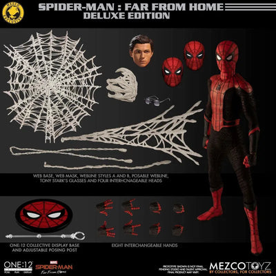 ONE:12 Collective / Spider-Man: Far From Home: Spider-Man 1/12 Action Figure DLX verㅤ – Mezco – ActionFigureBrasil — iluminação de estúdio