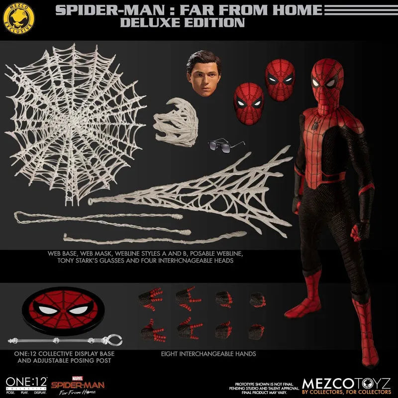 ONE:12 Collective / Spider-Man: Far From Home: Spider-Man 1/12 Action Figure DLX verㅤ – Mezco – ActionFigureBrasil