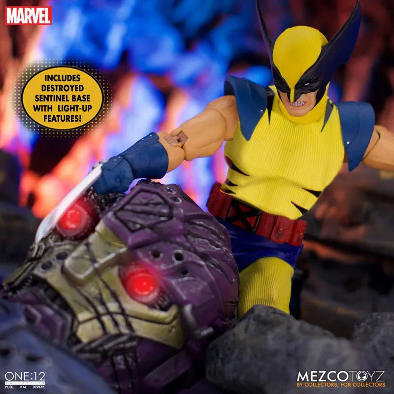 ONE:12 Collective Wolverine with Sentinel 1/12 Figure DX Steel Box Editionㅤ – Mezco – ActionFigureBrasil
