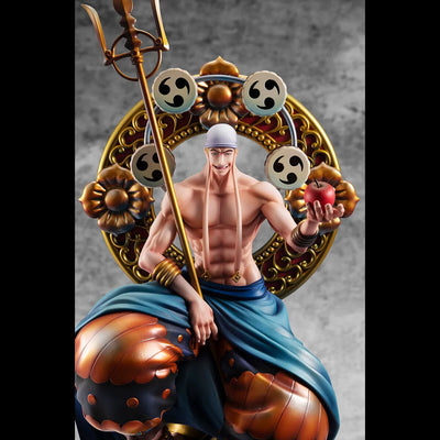 One Piece - Eneru - Portrait Of Pirates Maximum - Skypiea Yuiitsu Kami (MegaHouse) [Shop Exclusive]ㅤ – MegaHouse – ActionFigureBrasil — com base expositora