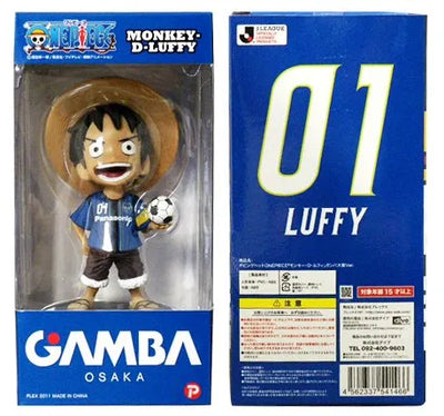 One Piece - Monkey D. Luffy - Bobblehead - Gamba Osaka Ver. (Plex)ㅤ – PLEX – ActionFigureBrasil — ângulo diferente