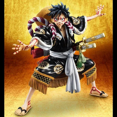 One Piece - Monkey D. Luffy - Excellent Model - Portrait.Of.Pirates "Kabuki-Edition" - 1/8 - Saienㅤ – MegaHouse – ActionFigureBrasil
