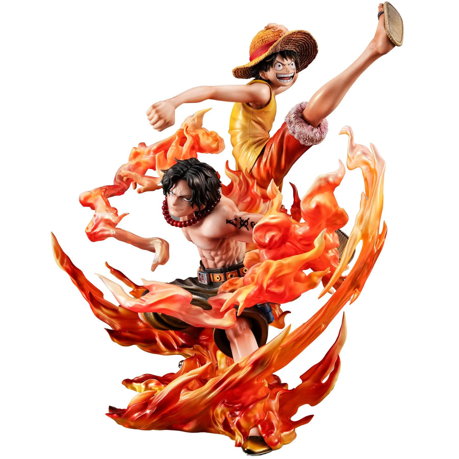 One Piece - Monkey D. Luffy - Portgas D. Ace - Portrait Of Pirates Maximum - Kyoudai no Kizuna, 20th LIMITED Ver. (MegaHouse) [Shop Exclusive]ㅤ – MegaHouse – ActionFigureBrasil
