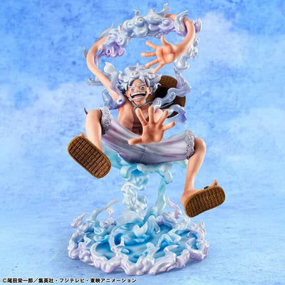 One Piece - Monkey D. Luffy - Portrait of Pirates "Evolutionary History" - Gear 5 (MegaHouse) [Shop Exclusive]ㅤ – MegaHouse – ActionFigureBrasil — ângulo diferente