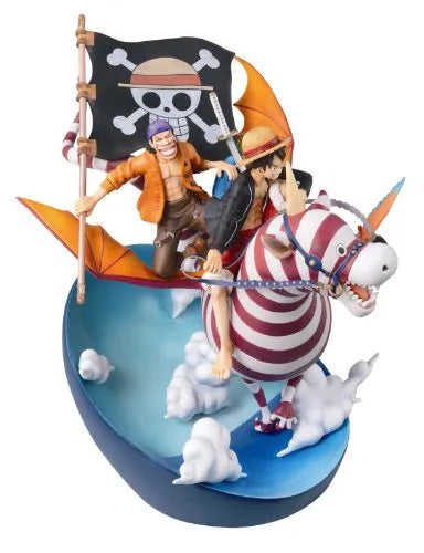 One Piece - Monkey D. Luffy - Roronoa Zoro - Usopp - Desktop Real McCoy (MegaHouse)ㅤ – MegaHouse – ActionFigureBrasil