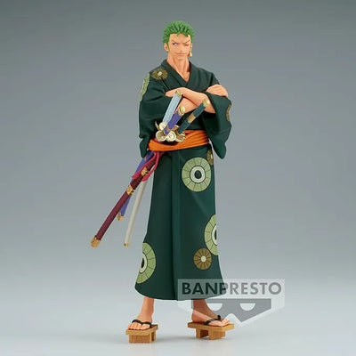 One Piece - Roronoa Zoro - DXF Figure - The Grandline Series - Wano Country - Yukata Ver. (Bandai Spirits)ㅤ – Bandai Spirits – ActionFigureBrasil — ângulo diferente