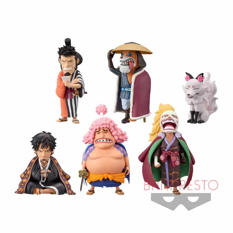 One Piece - Trafalgar Law - Killer - Onimaru - Ashura Doji - Kin'emon - Inuarashi - One Piece World Collectable Figure Wano Kuni 8 - World Collectable Figure - Set of 6 (Bandai Spirits, Banpresto)ㅤ – Banpresto – ActionFigureBrasil