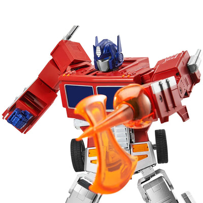 Optimus Prime G1 Elite Robot – Robosen – ActionFigure Brasil — com base expositora