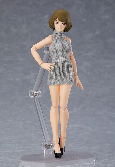 Original Character - Figma #506 - figma Styles - Chiaki - Backless Sweater Outfit (Max Factory)ㅤ – Max Factory – ActionFigureBrasil — ângulo diferente
