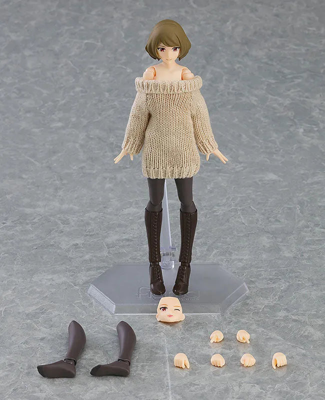 Original Character - Figma #574 - figma Styles - Chiaki - Off-the-Shoulder Sweater Dress (Max Factory)ㅤ – Max Factory – ActionFigureBrasil