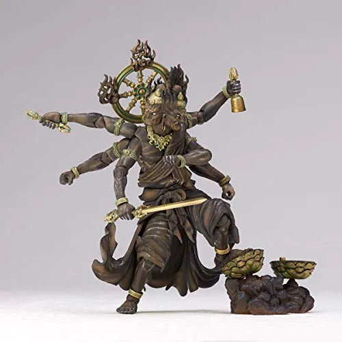 Original Character - KT Project KT-022 - Revoltech - Kongou Yasha Myouou - Wood ver. (Kaiyodo)ㅤ – Kaiyodo – ActionFigureBrasil