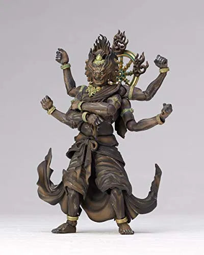 Original Character - KT Project KT-022 - Revoltech - Kongou Yasha Myouou - Wood ver. (Kaiyodo)ㅤ – Kaiyodo – ActionFigureBrasil