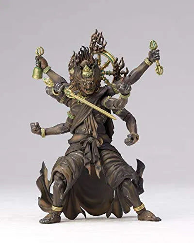 Original Character - KT Project KT-022 - Revoltech - Kongou Yasha Myouou - Wood ver. (Kaiyodo)ㅤ – Kaiyodo – ActionFigureBrasil