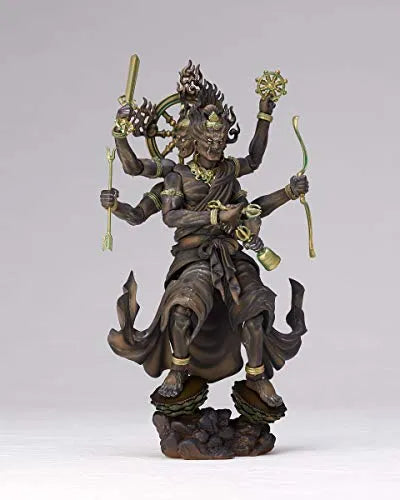 Original Character - KT Project KT-022 - Revoltech - Kongou Yasha Myouou - Wood ver. (Kaiyodo)ㅤ – Kaiyodo – ActionFigureBrasil