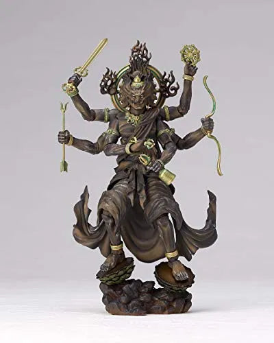 Original Character - KT Project KT-022 - Revoltech - Kongou Yasha Myouou - Wood ver. (Kaiyodo)ㅤ – Kaiyodo – ActionFigureBrasil