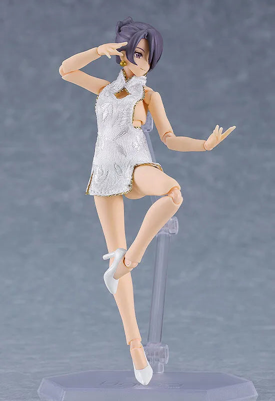 Original - Figma #569b - figma Styles - Mika - Mini Skirt Chinese Dress Outfit, White (Max Factory)ㅤ – Max Factory – ActionFigureBrasil