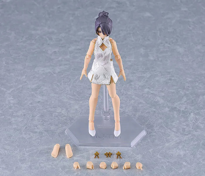 Original - Figma #569b - figma Styles - Mika - Mini Skirt Chinese Dress Outfit, White (Max Factory)ㅤ – Max Factory – ActionFigureBrasil