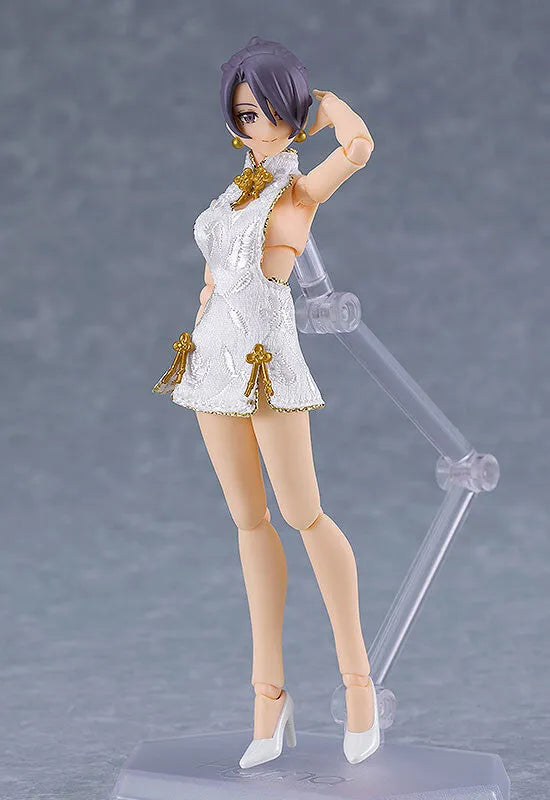 Original - Figma #569b - figma Styles - Mika - Mini Skirt Chinese Dress Outfit, White (Max Factory)ㅤ – Max Factory – ActionFigureBrasil