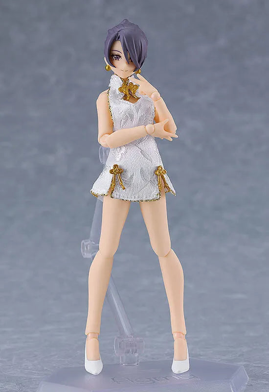 Original - Figma #569b - figma Styles - Mika - Mini Skirt Chinese Dress Outfit, White (Max Factory)ㅤ – Max Factory – ActionFigureBrasil