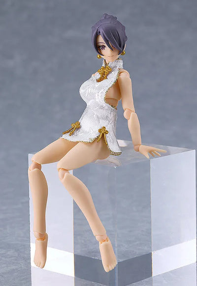 Original - Figma #569b - figma Styles - Mika - Mini Skirt Chinese Dress Outfit, White (Max Factory)ㅤ – Max Factory – ActionFigureBrasil — ambientada