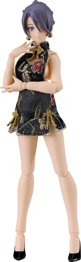 Original - Figma #569c - figma Styles - Mika - Mini Skirt Chinese Dress Outfit, Black (Max Factory)ㅤ – Max Factory – ActionFigureBrasil
